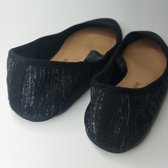 Christian Siranio Black & Silver Point Toe Flats - Picture 7 of 10